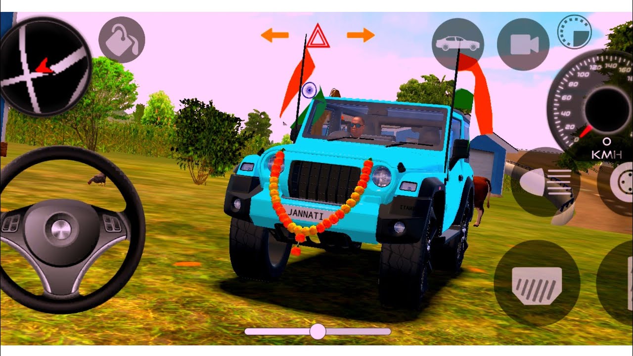 😎 Dollar (Song) Modified MahindraThar Car Games: Indian Cars simulator game || (Gadi wala game)