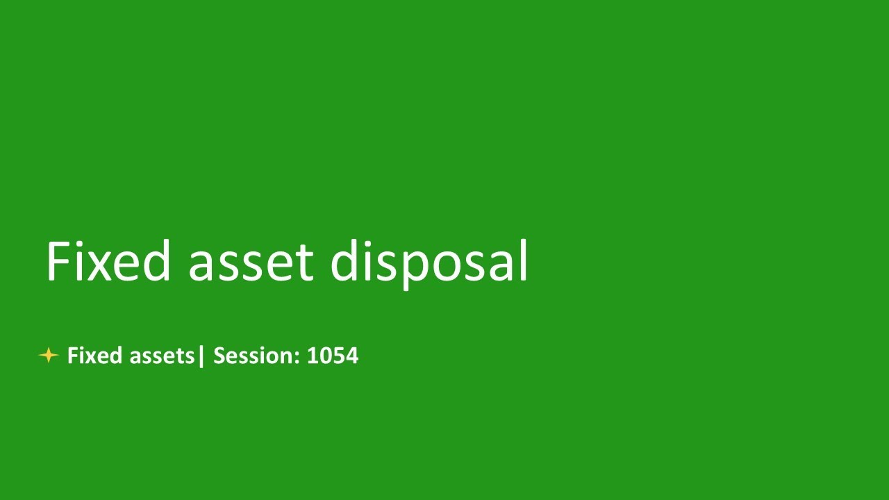[Arabic] 1054 - Fixed asset disposal