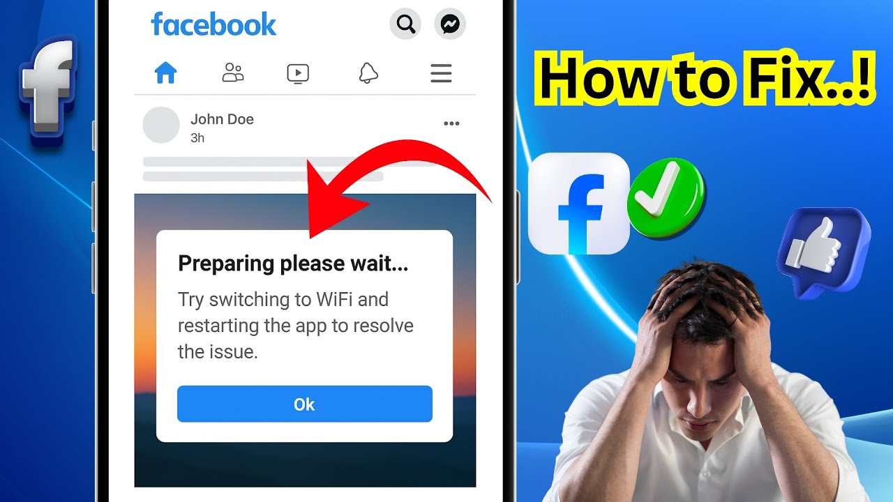 Как исправить проблему с подготовкой Facebook Lite (Пожалуйста, подождите) | Проблема с загрузкой...