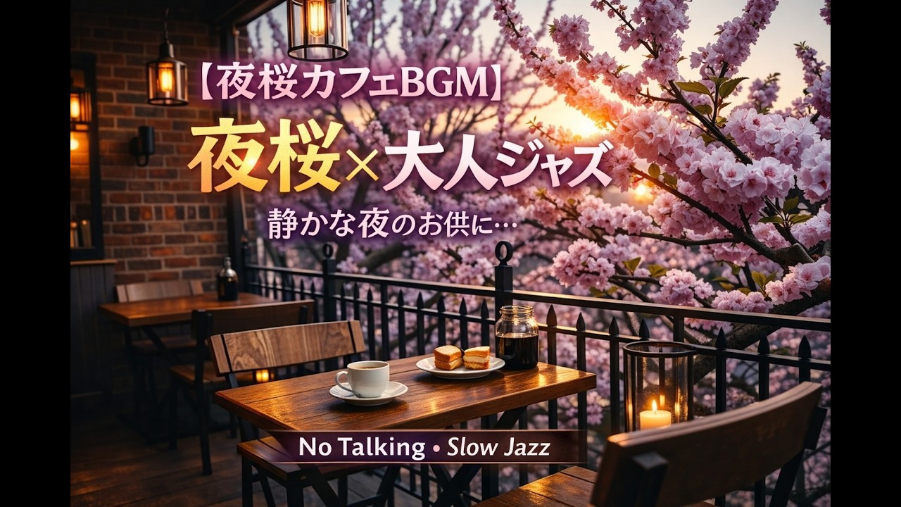 【桜カフェBGM】静かに寄り添うスロージャズ｜ゆったり作業・読書・リラックス用｜No Talking | Relaxing Cafe BGM