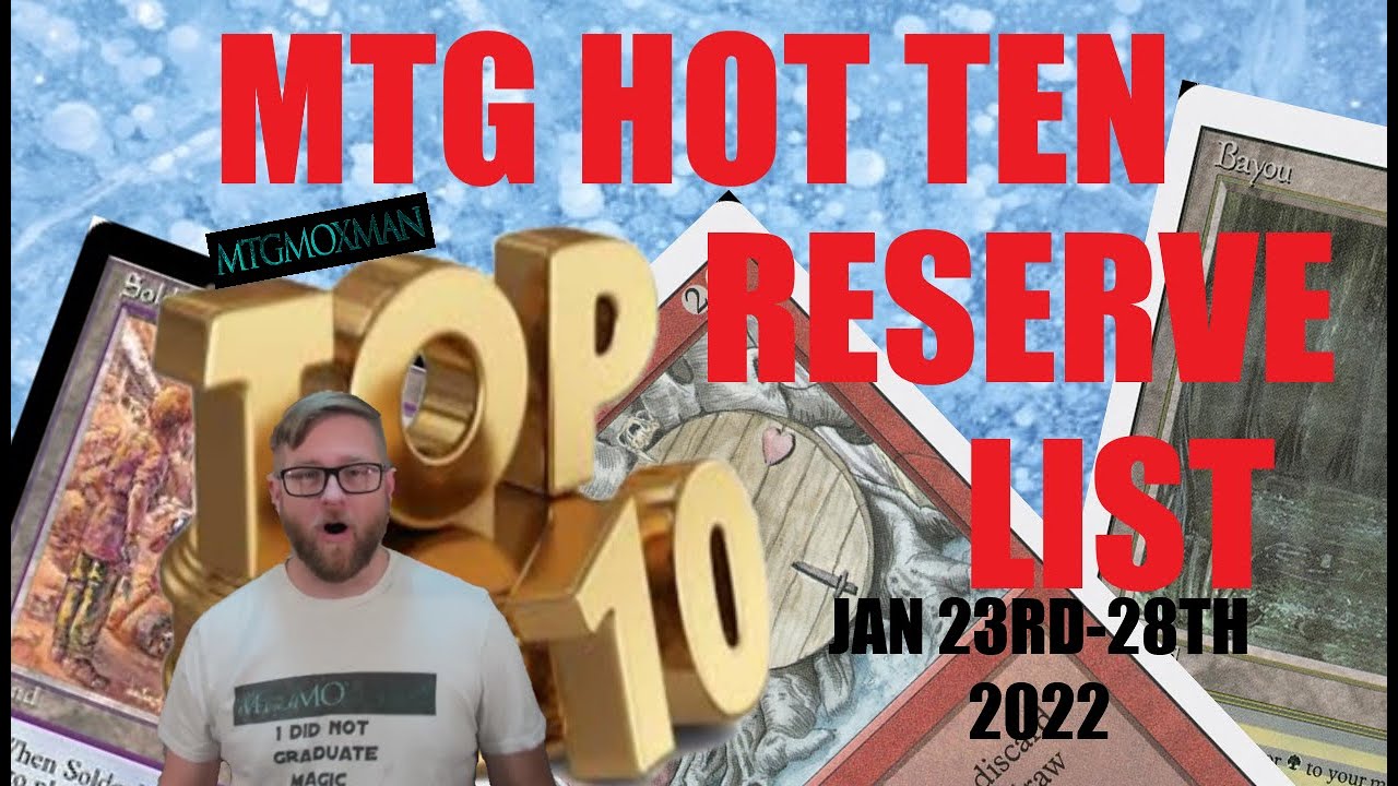 MTG Finance Reserve List HOT TEN Selling Cards Jan 23rd 28th 2022