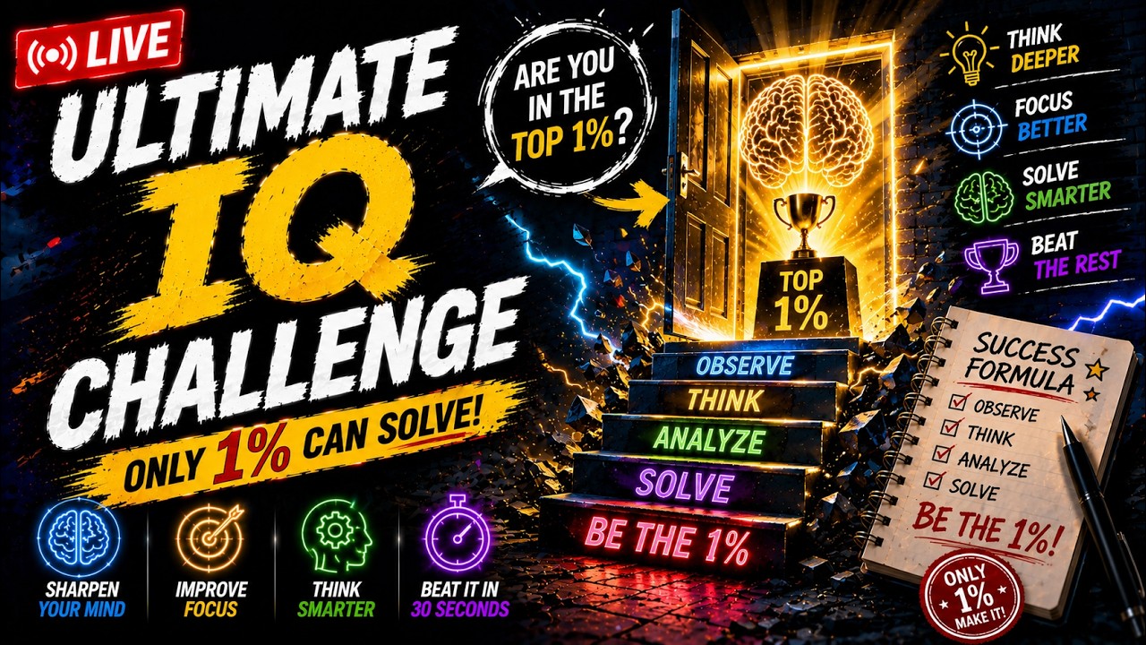 🧠 IQ 140 Master Challenge! Find 5 Differences | Brain Test LIVE 🔴