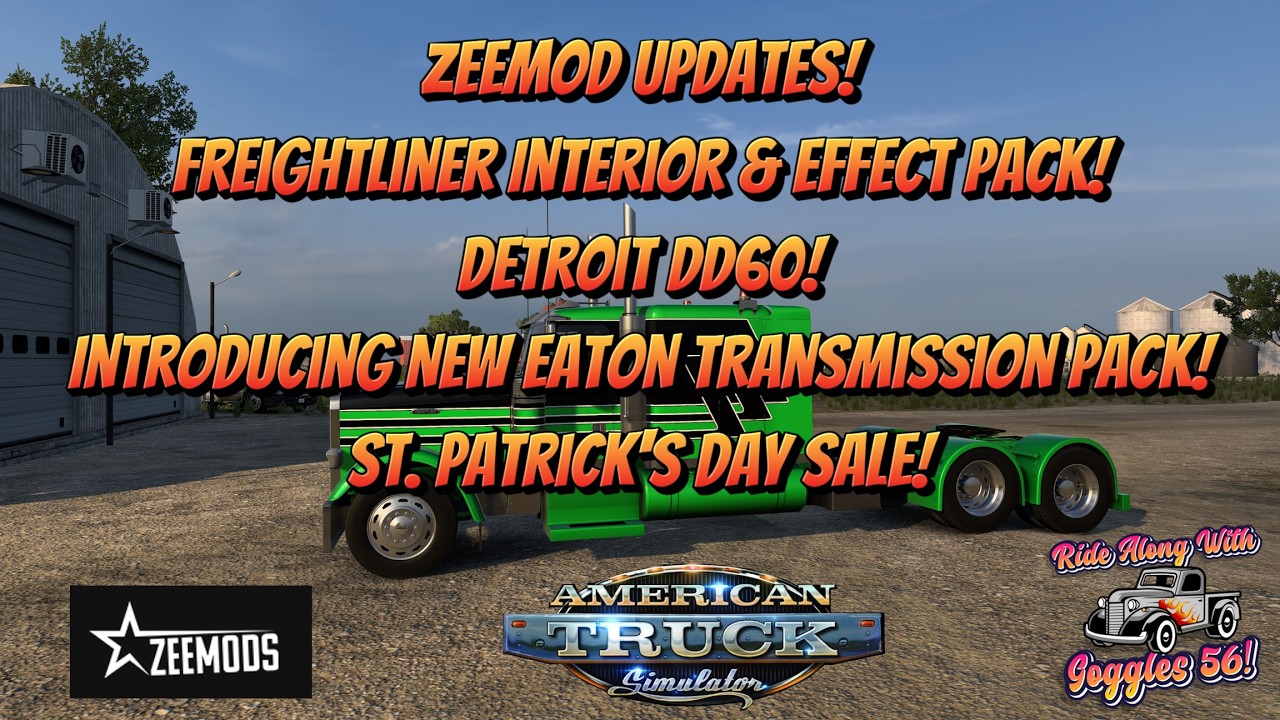 ATS | ZeeMod Freightliner Interior and Effect Pack Update! New Transmission Mod!