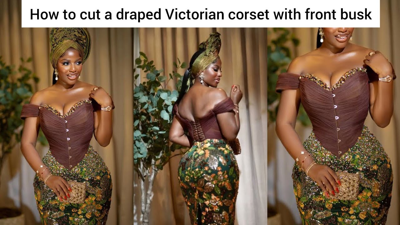 HOW TO CUT A DRAPED VICTORIAN CORSET WITH BUSK #corset #how