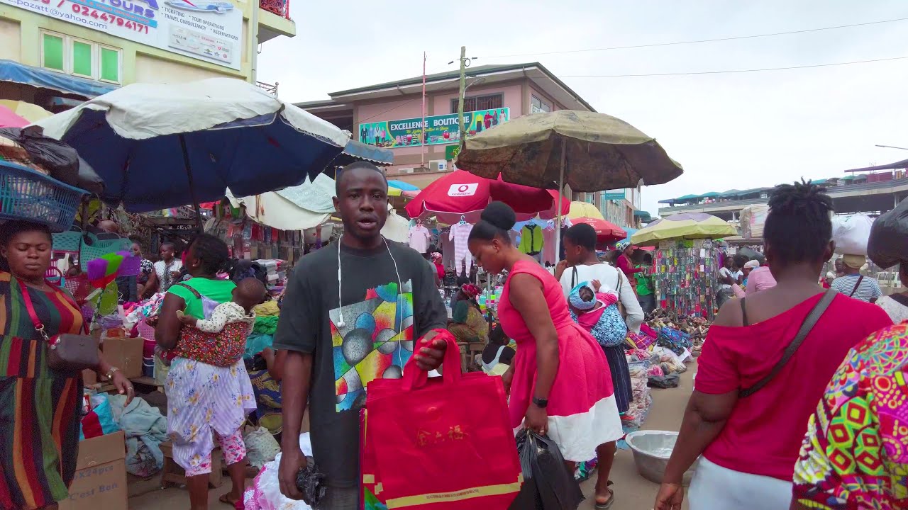 KUMASI AFRICA BIGGEST STREET MARKET GHANA ASHANTI REGION KEJETIA