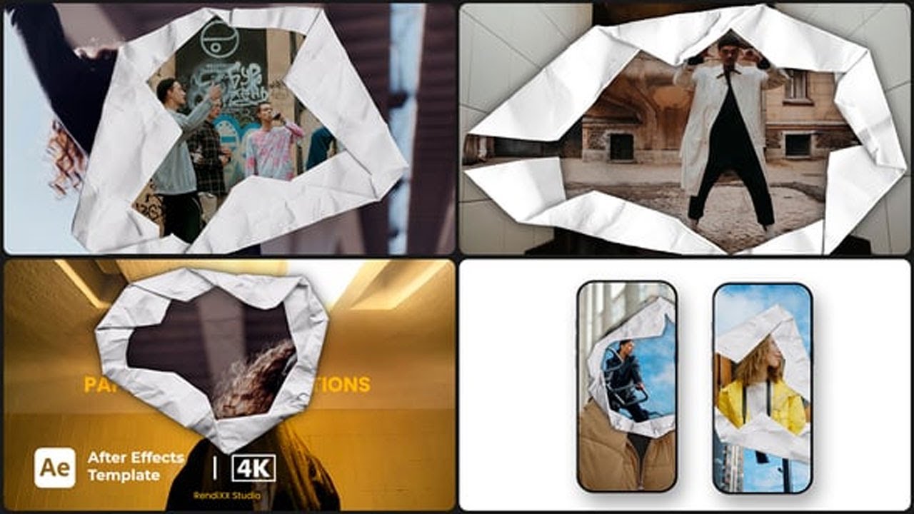 Paper Unfold Transition ||  After Effects template
