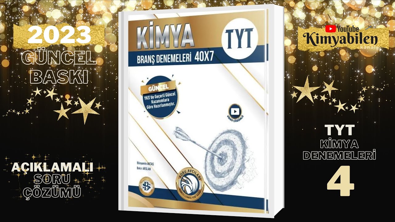 BİLGİ SARMAL YAYINLARI TYT KİMYA DENEMELESİ 4 (2023 GÜNCEL BASKI)