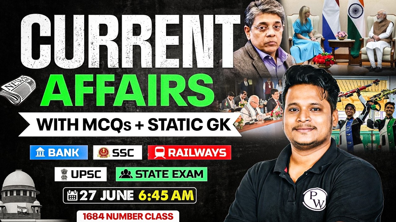 Current Affairs Today | 27 June Current Affairs 2026 | Daily Current Affairs By Raja Sir