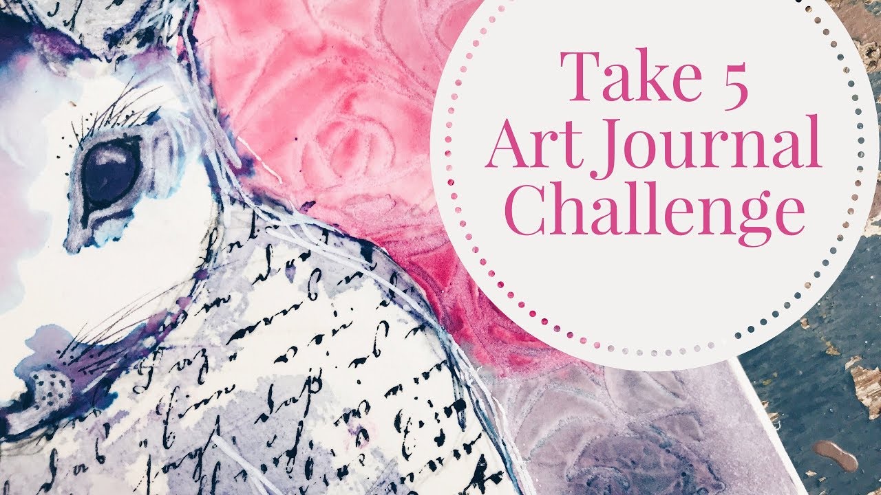 Take 5 Art Journal Page Jan 2018 #take5art