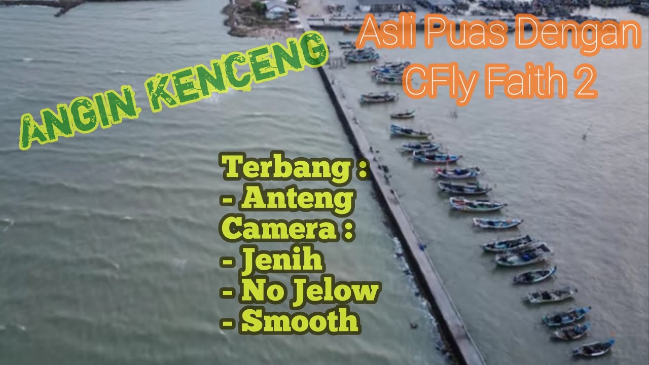 Tes Drone C Fly Faith 2 | Nekat Lawan Angin Kenceng di Pantai Delegan Lamongan