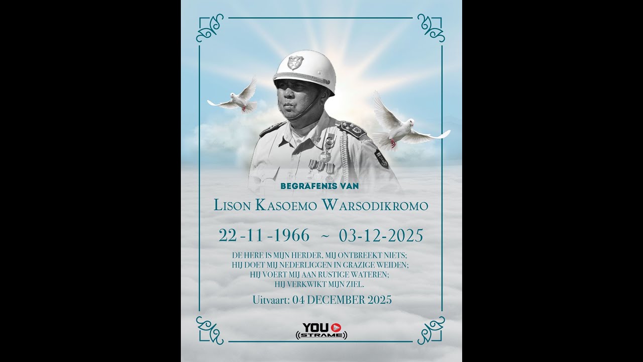 Begrafenis van Lison Kasoemo Warsodikromo