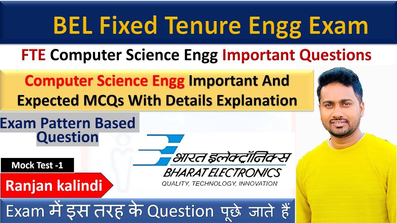 C4: BEL FTE Computer Science Important Question | Fixed Tenure Engineer Syllabus | CS/IT Questions