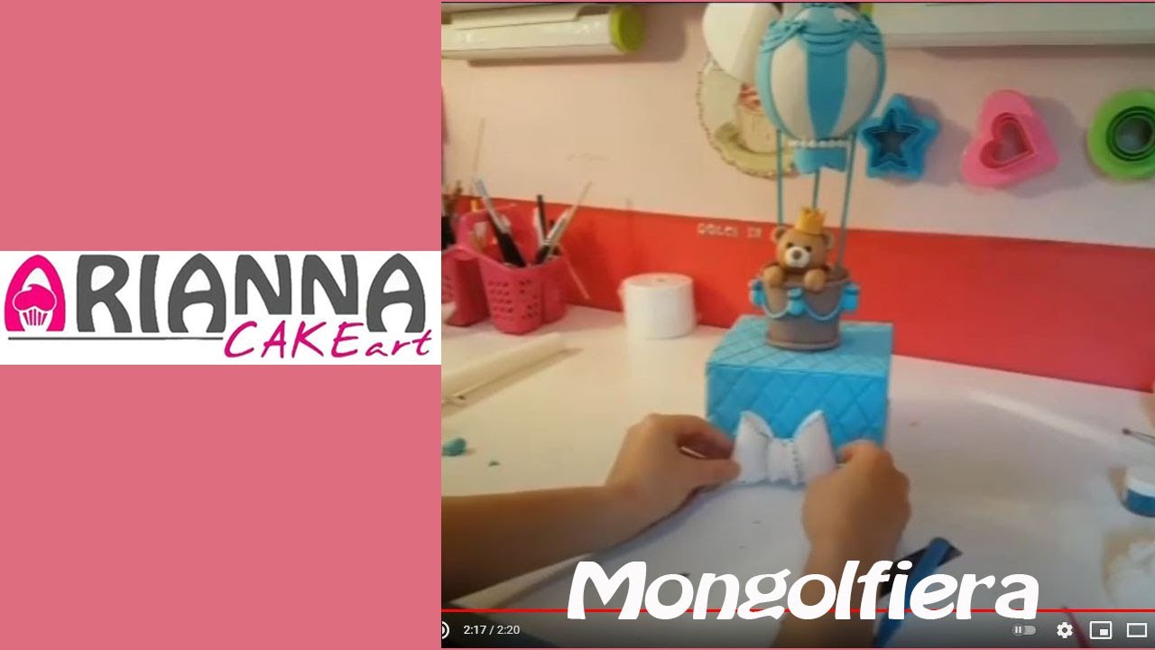 Video Tutorial  Mongolfiera in pasta di zucchero Corsi on line di cake design Porcellana fredda