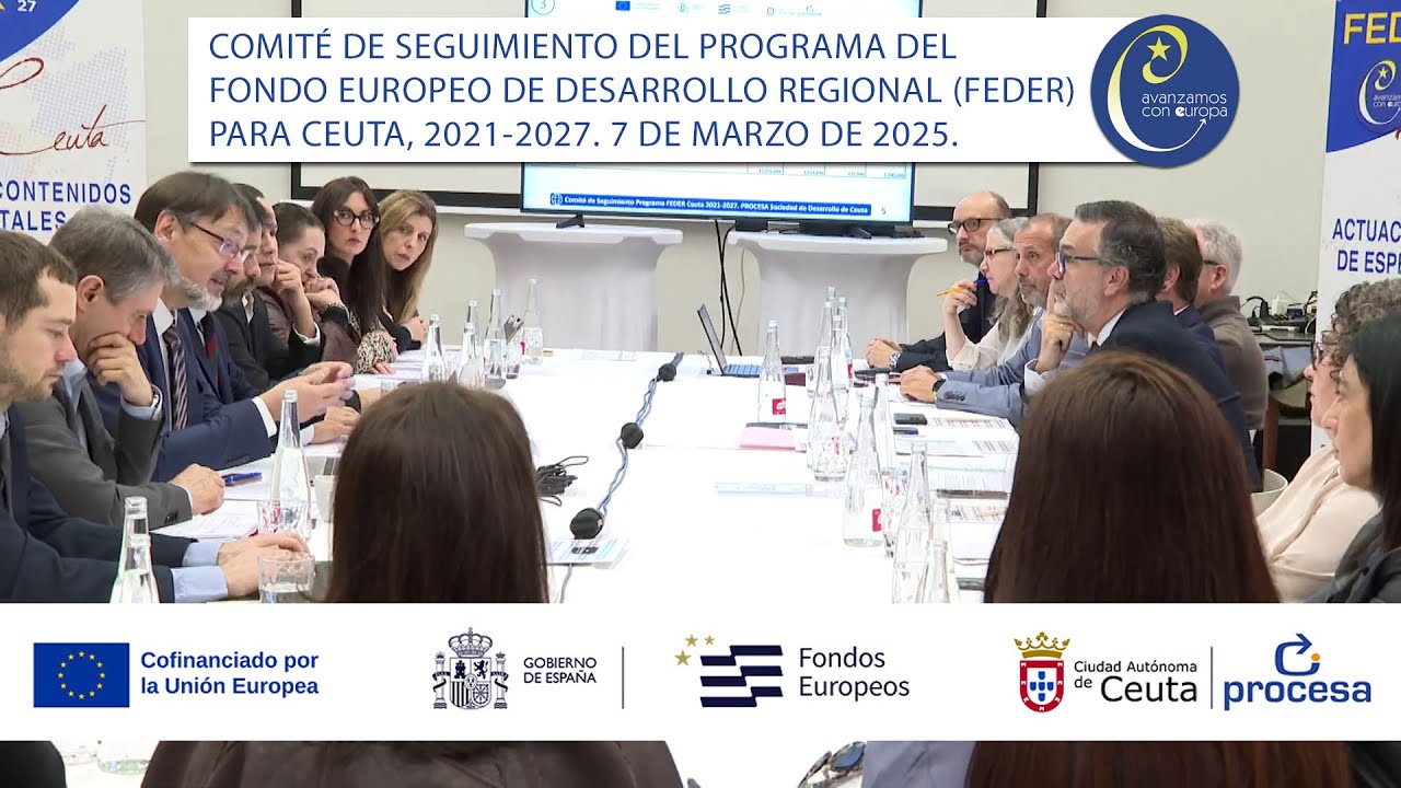 Celebración del Comité de Seguimiento del Programa FEDER para Ceuta 2021-2027, 7 de marzo de 2025.