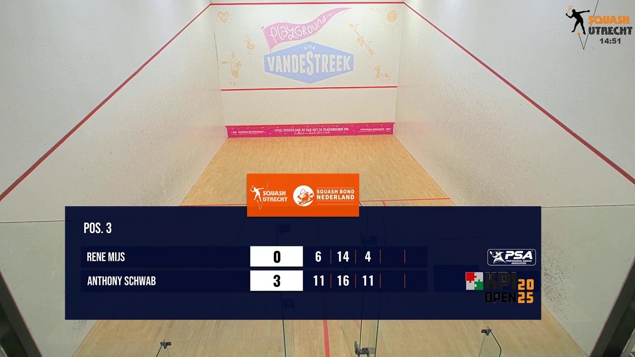SBN Competitie | Squash Utrecht Live 2026-01-30