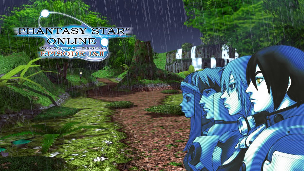 Phantasy Star Online Cyberpunk Mix | Chill Compilation with Ambient Rain Sounds