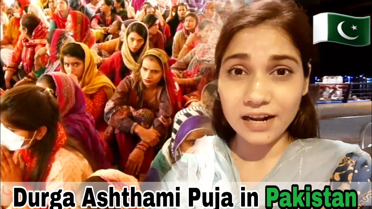 pakistani Hindu doing biggest Durga Pooja Ashtami in pakistan