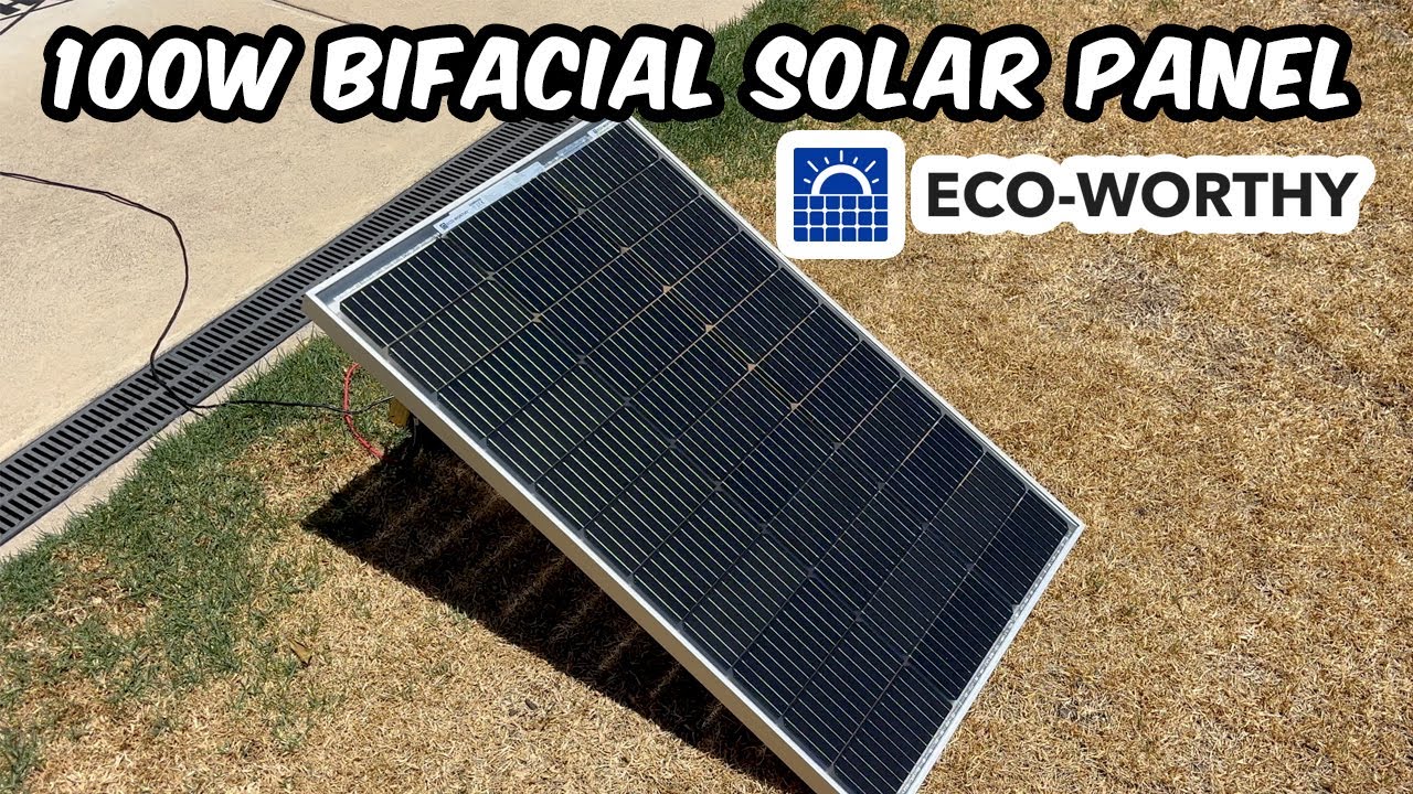 Eco-worthy 100W bifacial solar panel — first test (I'm impressed!)