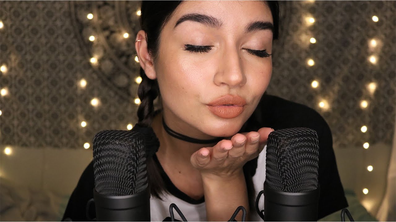 ASMR Blowing Kisses and Repeating 'Goodnight' For Sleep