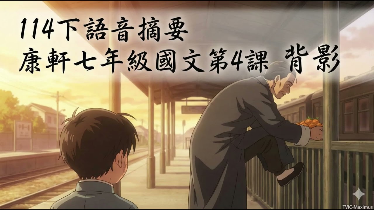 114下語音摘要 康軒七年級國文第4課 背影movie