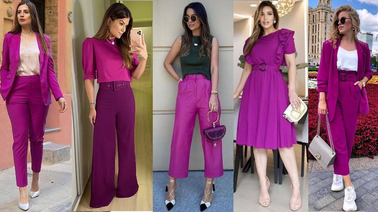 LINDAS COMBINACIONES  EN COLOR VIVA MAGENTA // EL COLOR DE MODA Y TENDENCIA 2023
