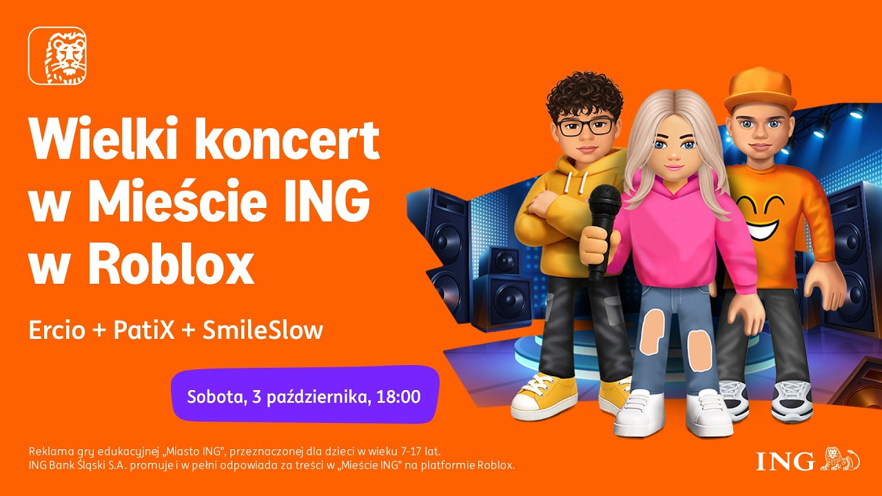 Wielki koncert w Mieście ING w Roblox