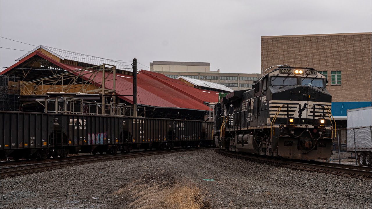 Amtrak and Norfolk Southern Trains in Harrisburg, PA