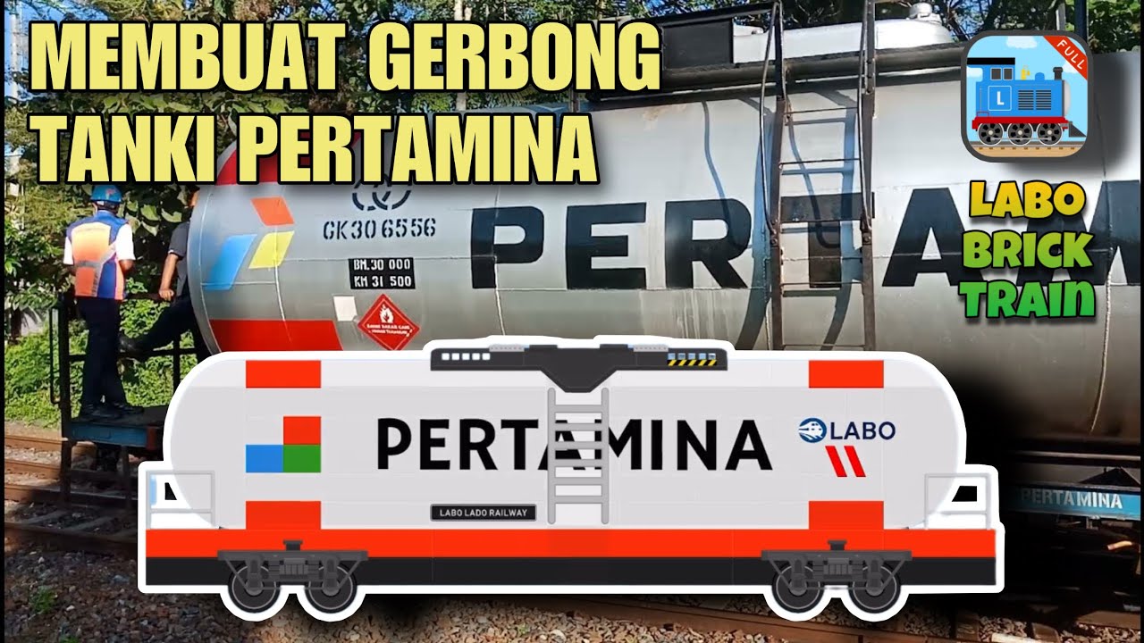 Membuat Gerbong Tanki Pertamina (remake) - Labo Brick Train