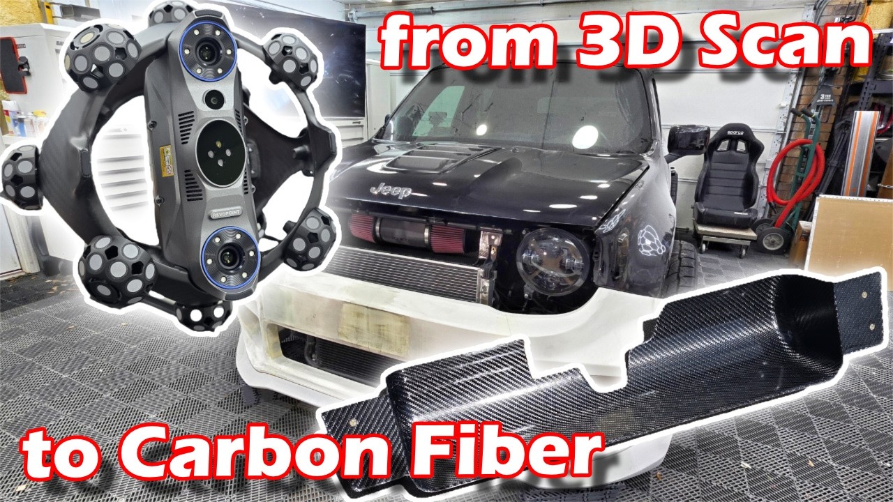 From 3D Scan to Carbon Fiber Part with Revopoint Trackit SR 3D Scanner