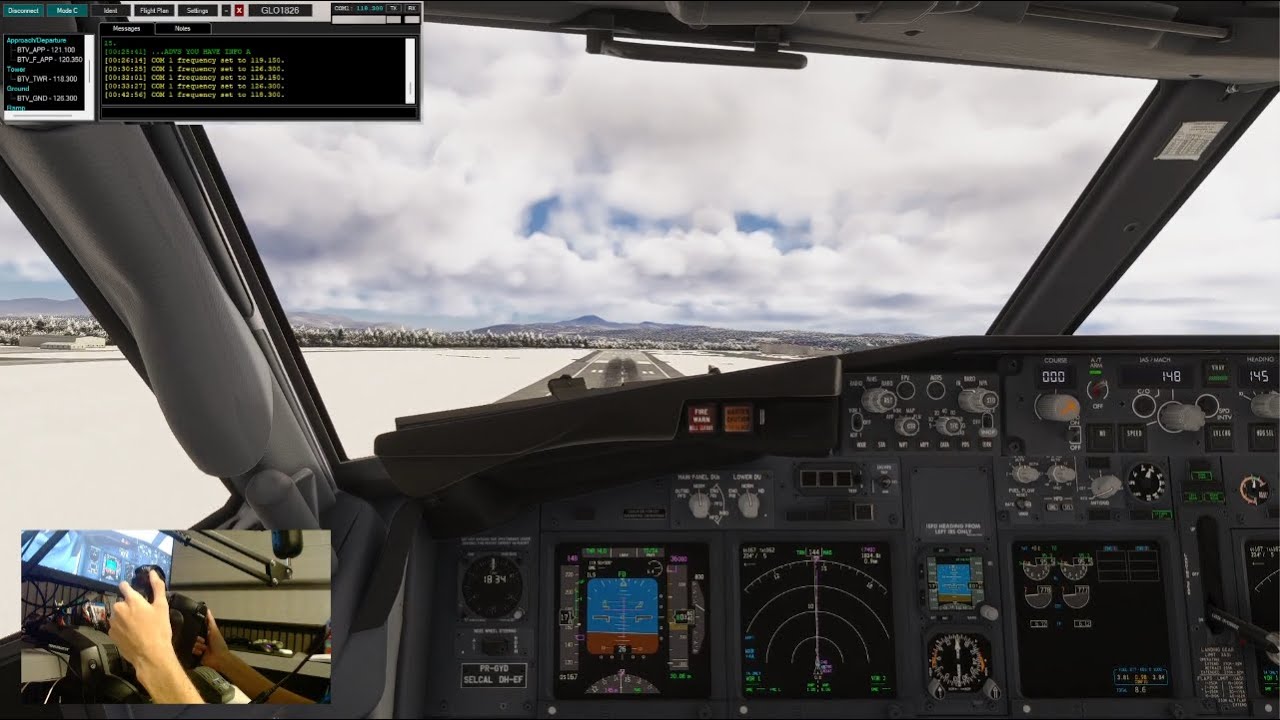 Boeing 737 MSFS 2024 | Burlington ✈︎ Nashville, USA | Pilot Cockpit View ONLINE VATSIM
