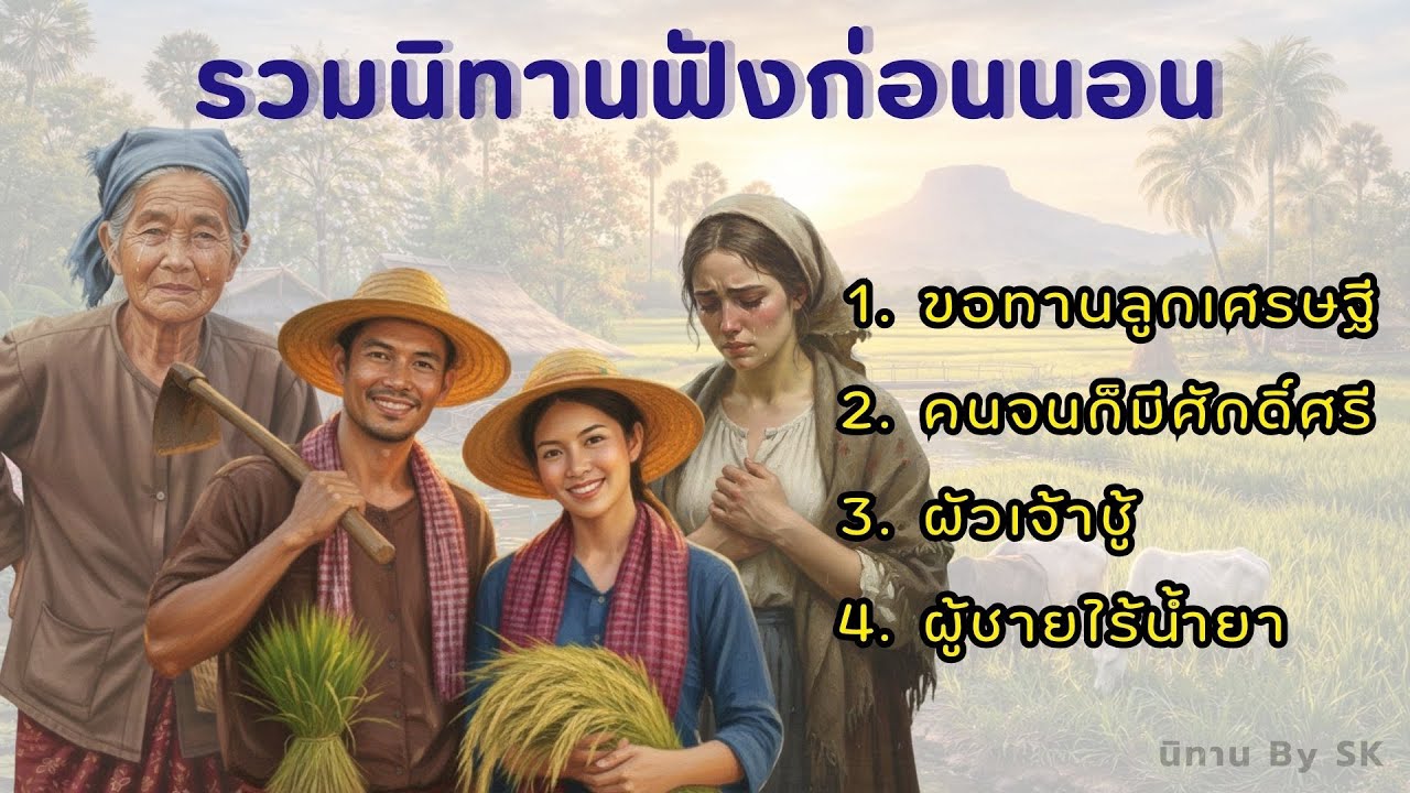รวมนิทานฟังก่อนนอน ขอทานลูกเศรษฐี คนจนก็มีศักดิ์ศรี ผัวเจ้าชู้  ผู้ชายไร้น้ำยา