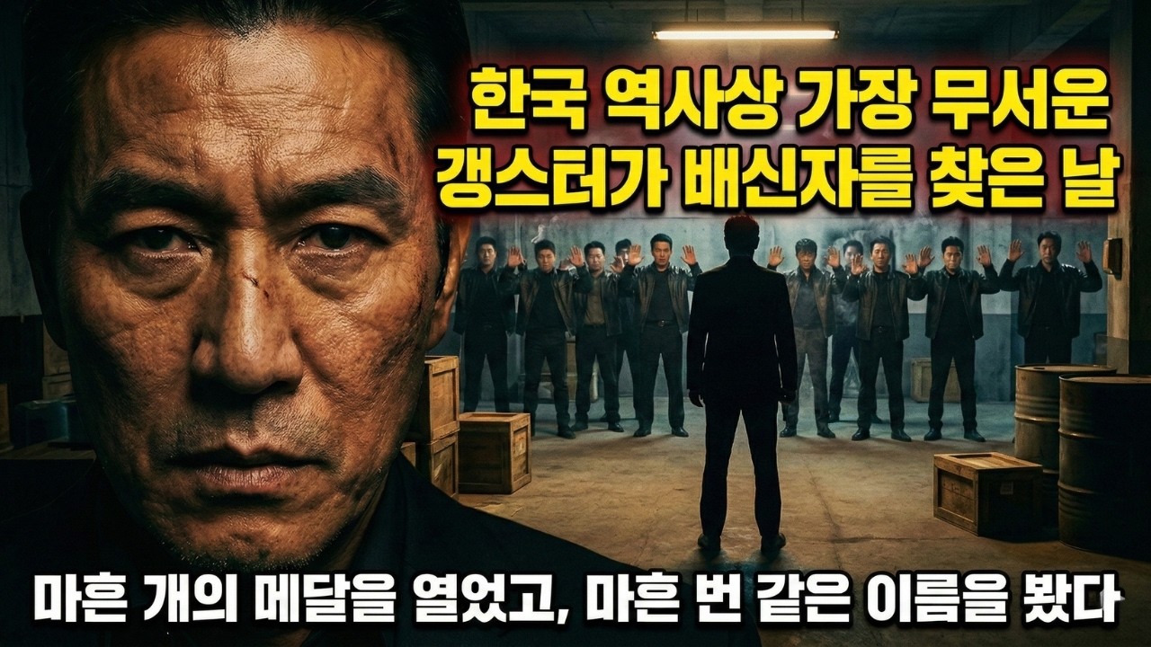 한국 역사상 가장 무서운 갱스터가 배신자를 찾은 날—마흔 개의 메달을 열었고, 마흔 번 같은 이름을 봤다