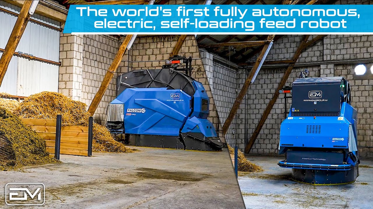 EM FALCON &ndash; the world's first fully autonomous feed robot! The future of cattle feeding.