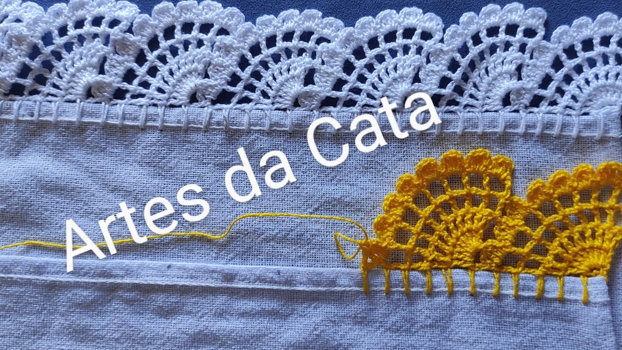 Bico em crochê #560 #bicodecroche #bicodecrocheparapanodeprato #barradofacil #carreiraunica #diy