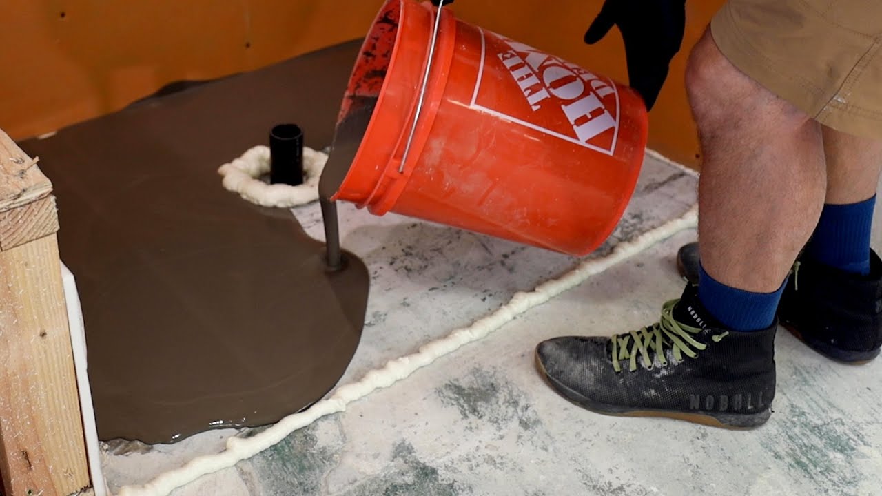 DO THIS BEFORE Installing FOAM SHOWER PAN --- Self Leveling Underlayment for Tile