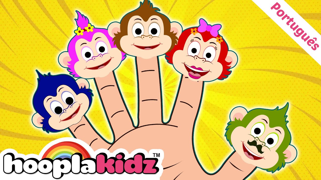 HooplaKidz Brasil | Família Dedo De Macaco | Finger Family Songs | Músicas Infantis