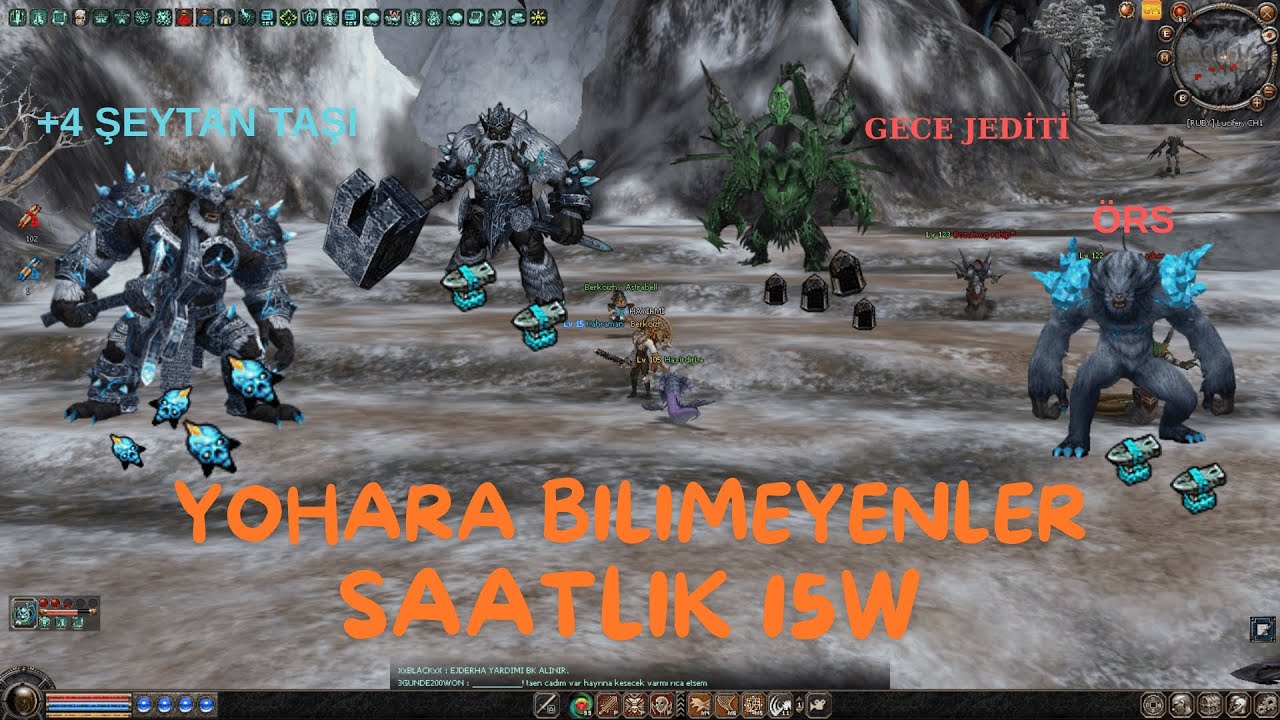 SAATLİK 15W-20W | YOK BÖYLE KAZANÇ | YOHARA FARM | GECE JEDİTİ | ÖRS FARMI | METİN2 RUBY LUCİFER