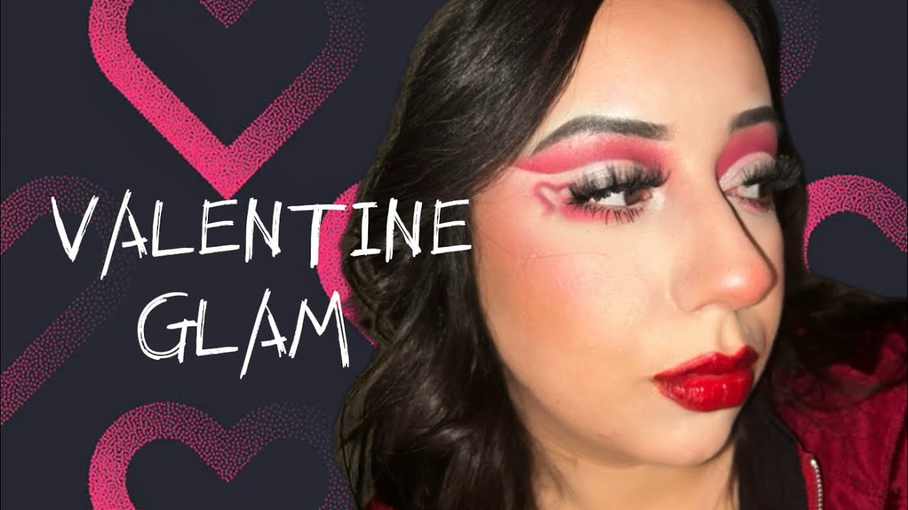 Valentine Glam Eyeshadow Tutorial | Pink & Red Cut Crease