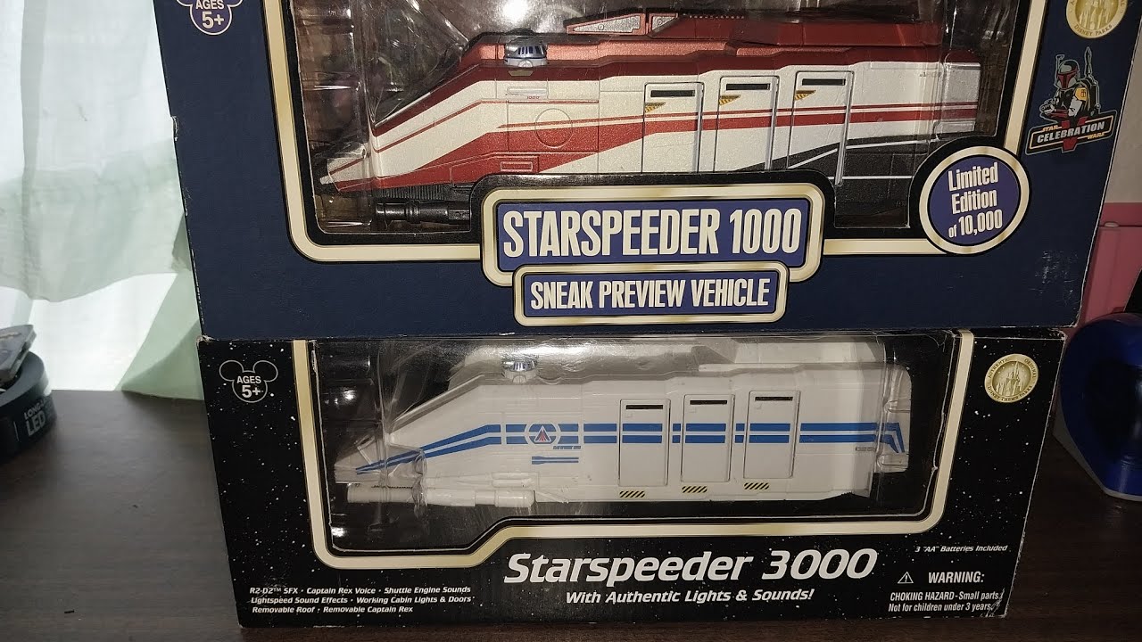 Star Wars/Star Tours Starspeeder 3000 & 1000 Toy Review.