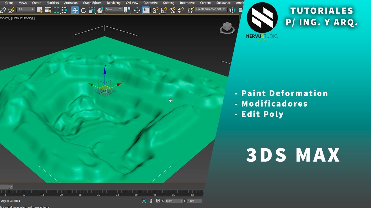 Superficies irregulares con Edit Poly / Paint Deformation