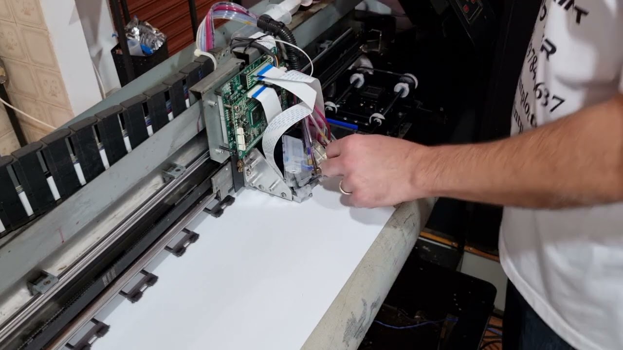 Instalação Cabeça de Impressão XP600 Leandro - Impacto Comunicação Visual Iepê