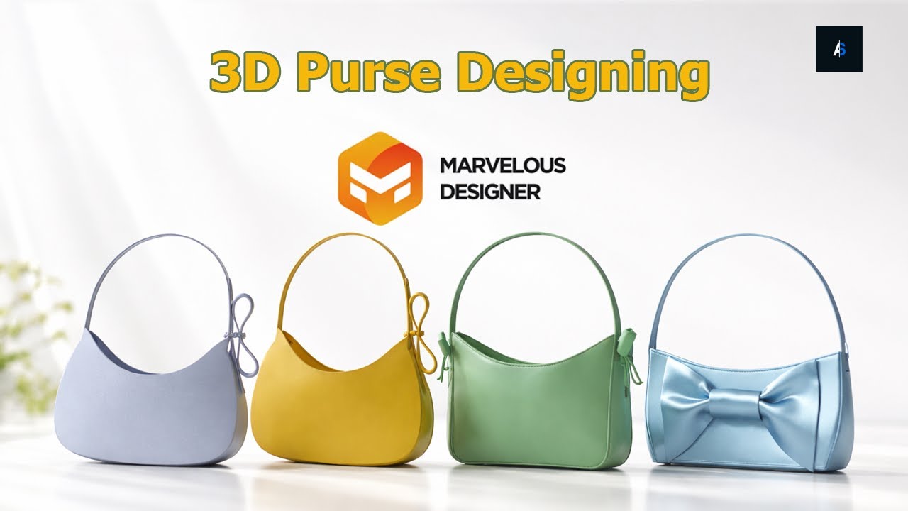3D Purse Designing in Marvelous Designer | Realistic Handbag Modeling & Rendering