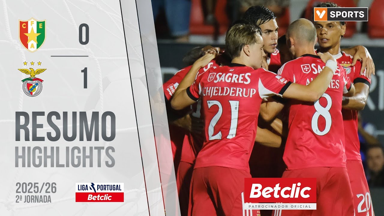 Resumo: Estrela Amadora 0-1 Benfica (Liga 25/26 #2)