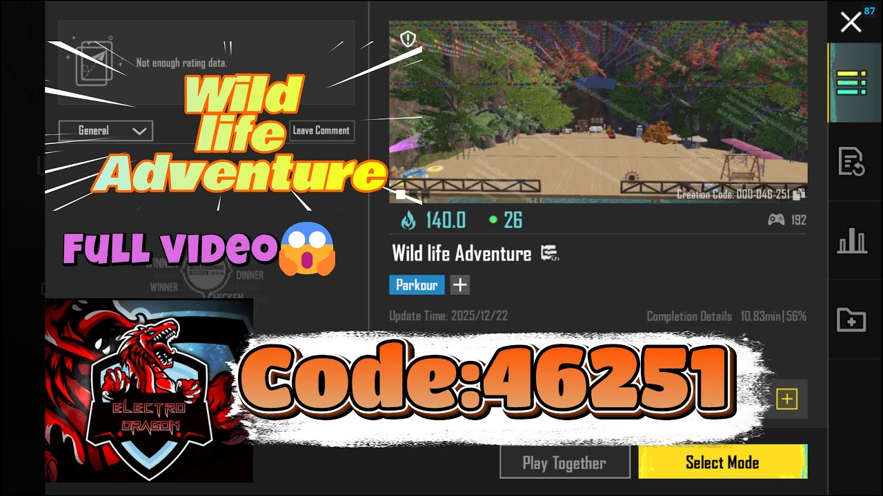 WOW Map Code 46251 | BGMI Wild Life Adventure 🌿🔥| Full Solve 😱