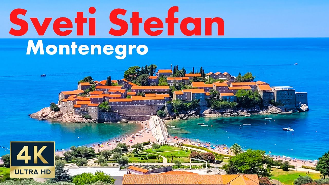 Sveti Stefan Montenegro 🇲🇪 4K Walking Tour 2022