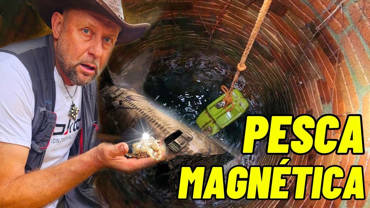 Avião DENTRO do POÇO. PESCA MAGNÈTICA