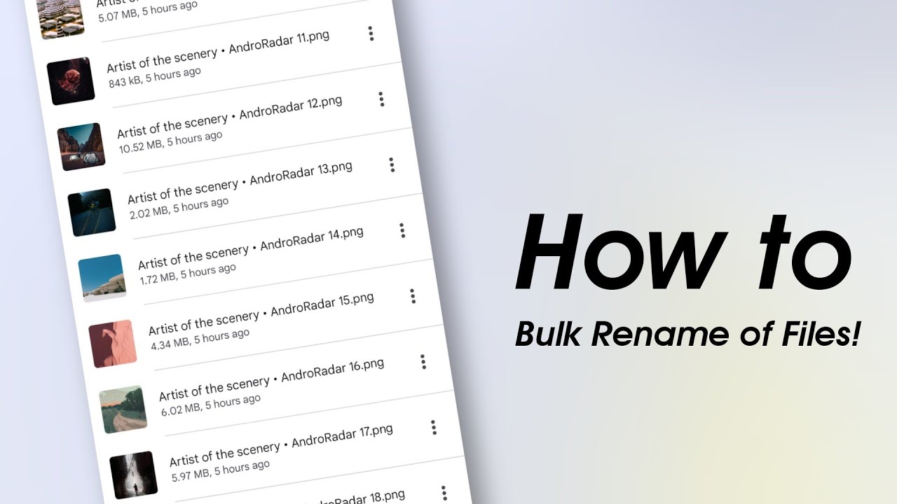 How to Rename all files at once on any Android!