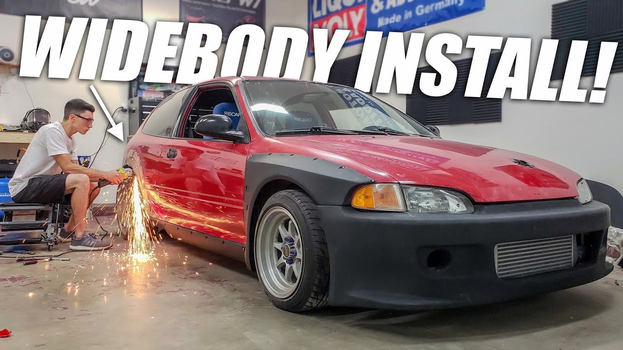 INSTALLING THE EG WIDEBODY KIT!!