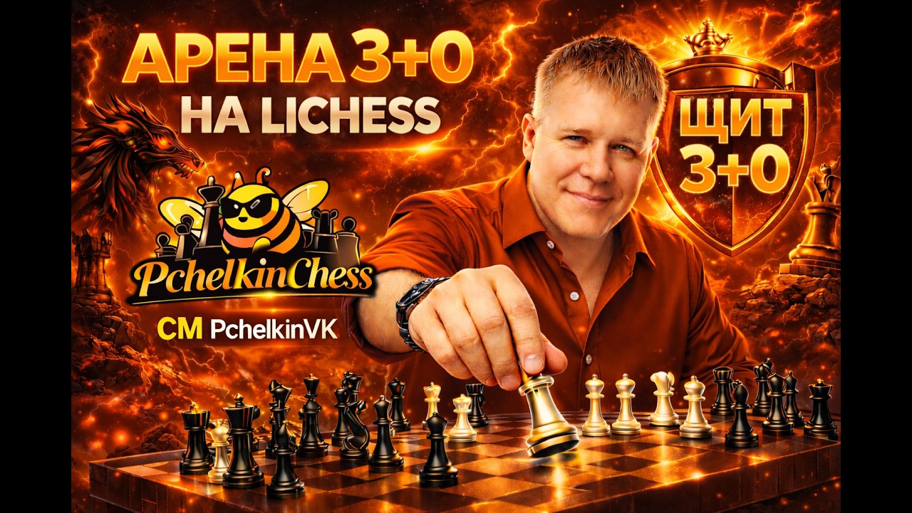 Арена за Щит 3+0 #shorts #игры #lichess #шортс @PchelkinVKChess на lichess.org