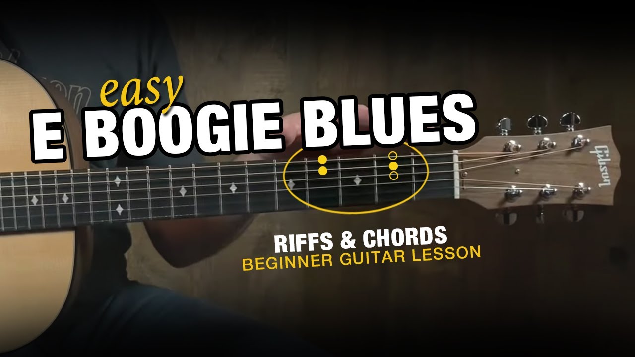 How to E Boogie Blues on Guitar [Riffs and Chords] | Beginner Guitar Lesson